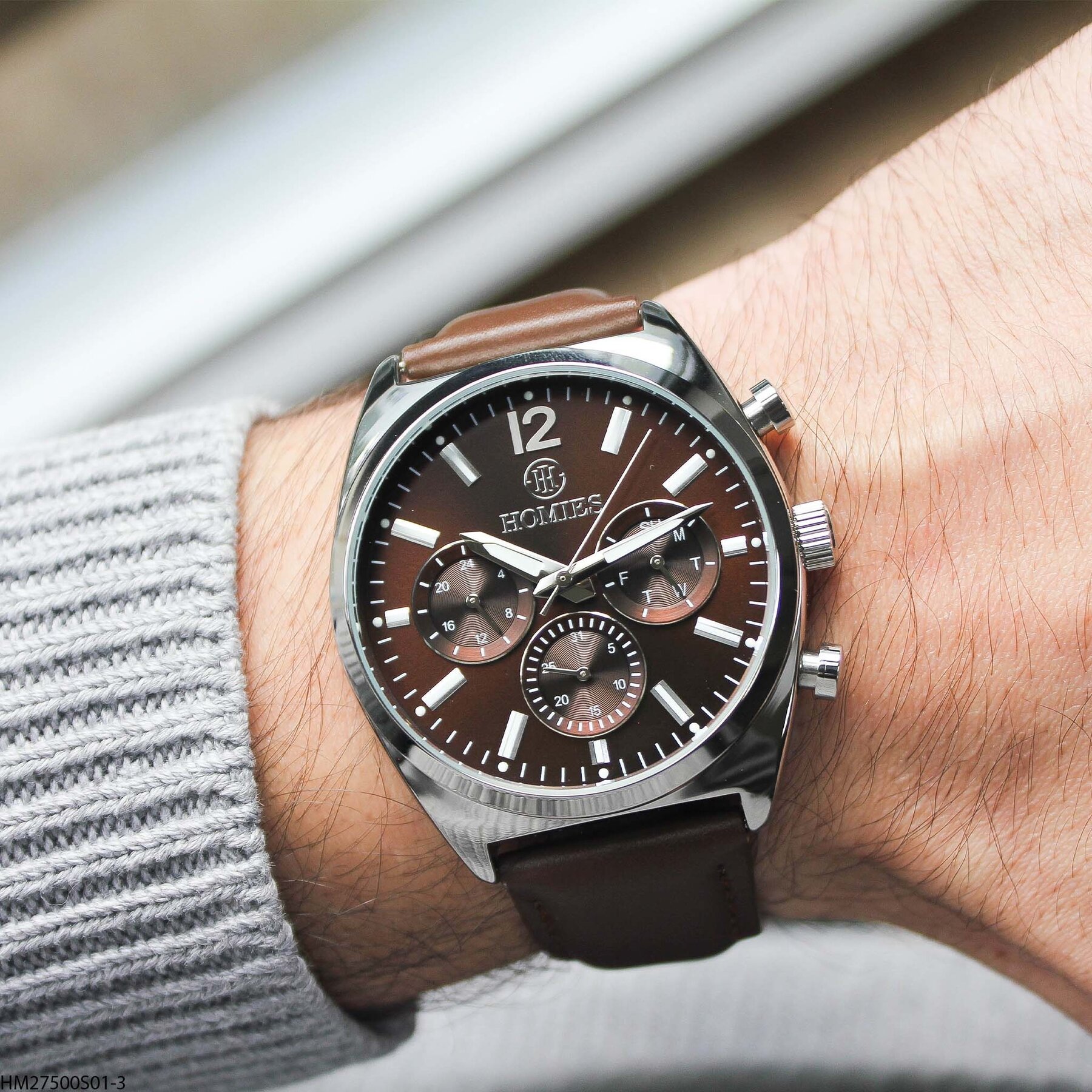 Homies HM27500S01-3 Deri Kordonlu Erkek Kol Saati