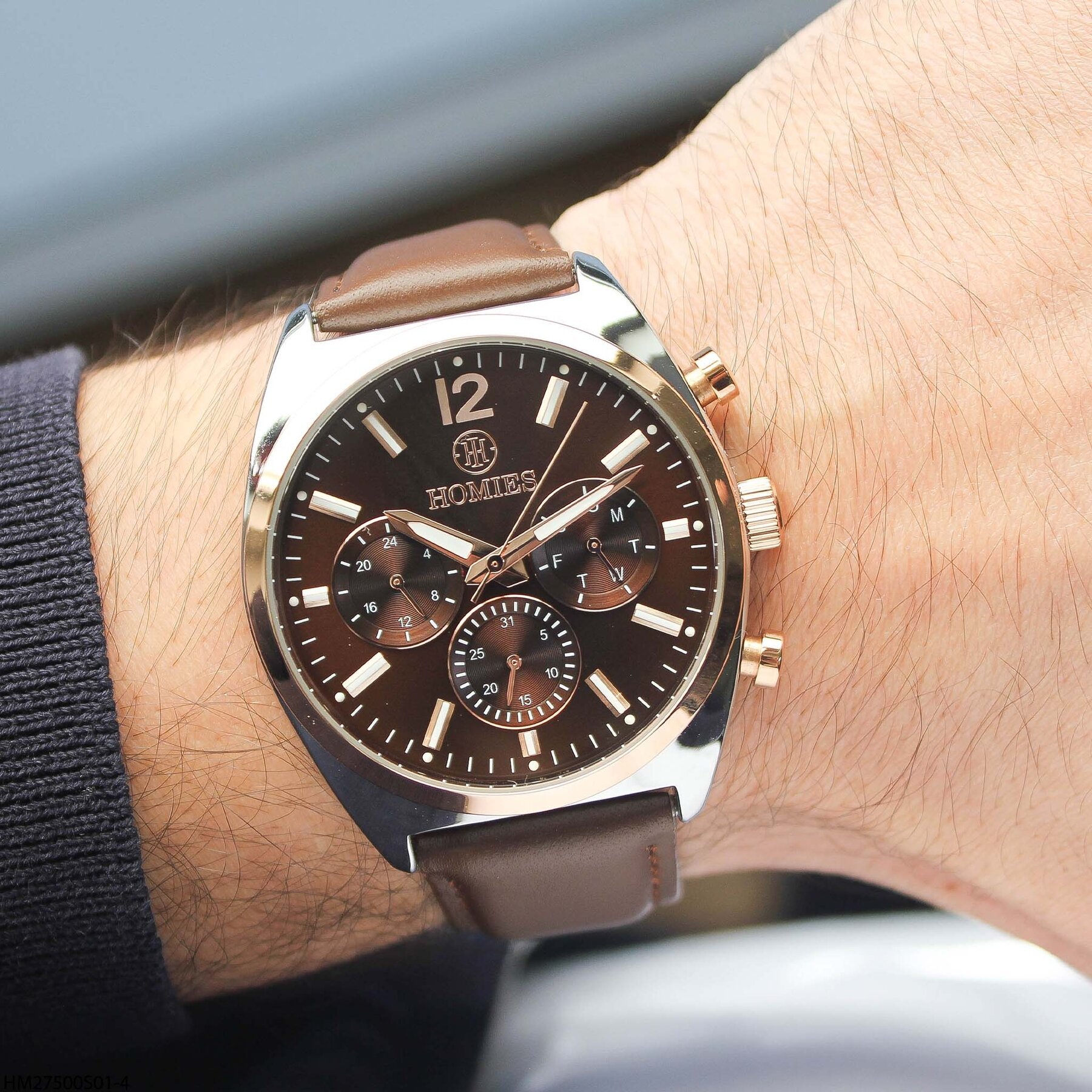 Homies HM27500S01-4 Deri Kordonlu Erkek Kol Saati