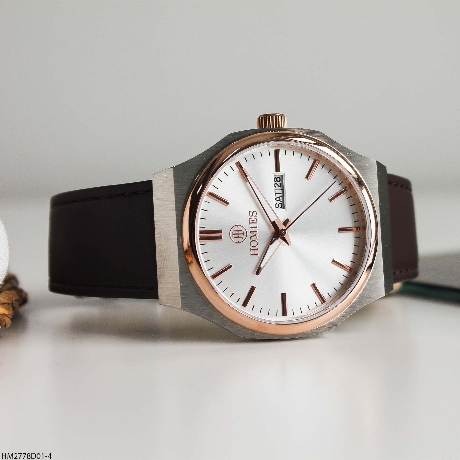 Homies HM27780D01-4 Deri Kordonlu Erkek Kol Saati