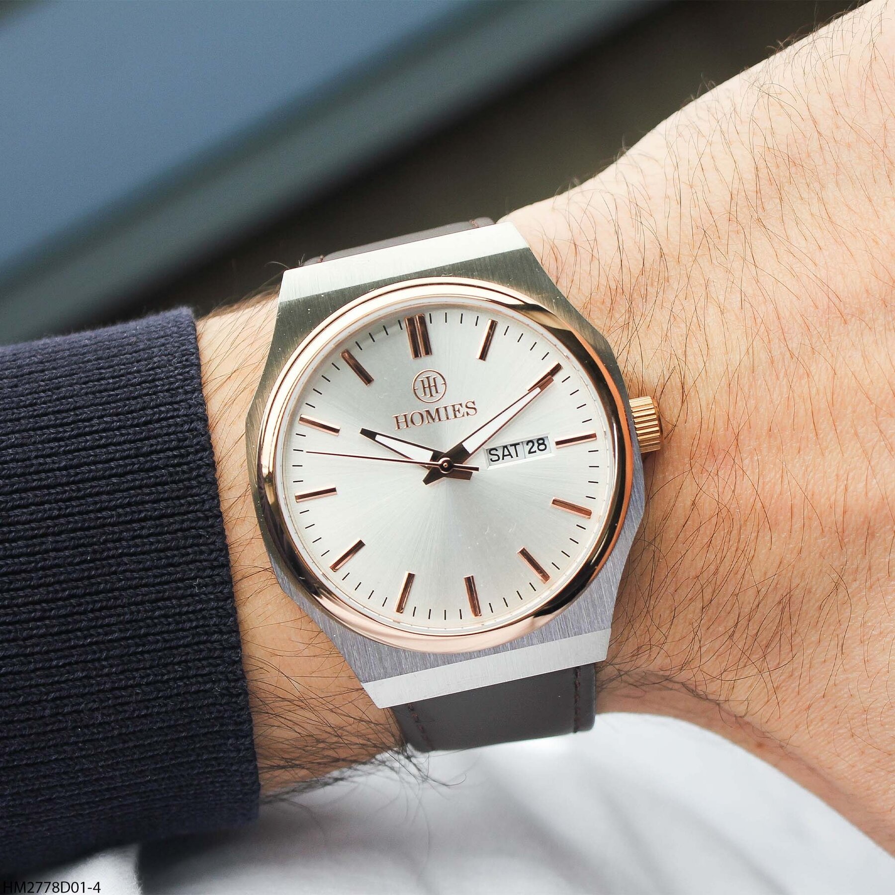 Homies HM27780D01-4 Deri Kordonlu Erkek Kol Saati