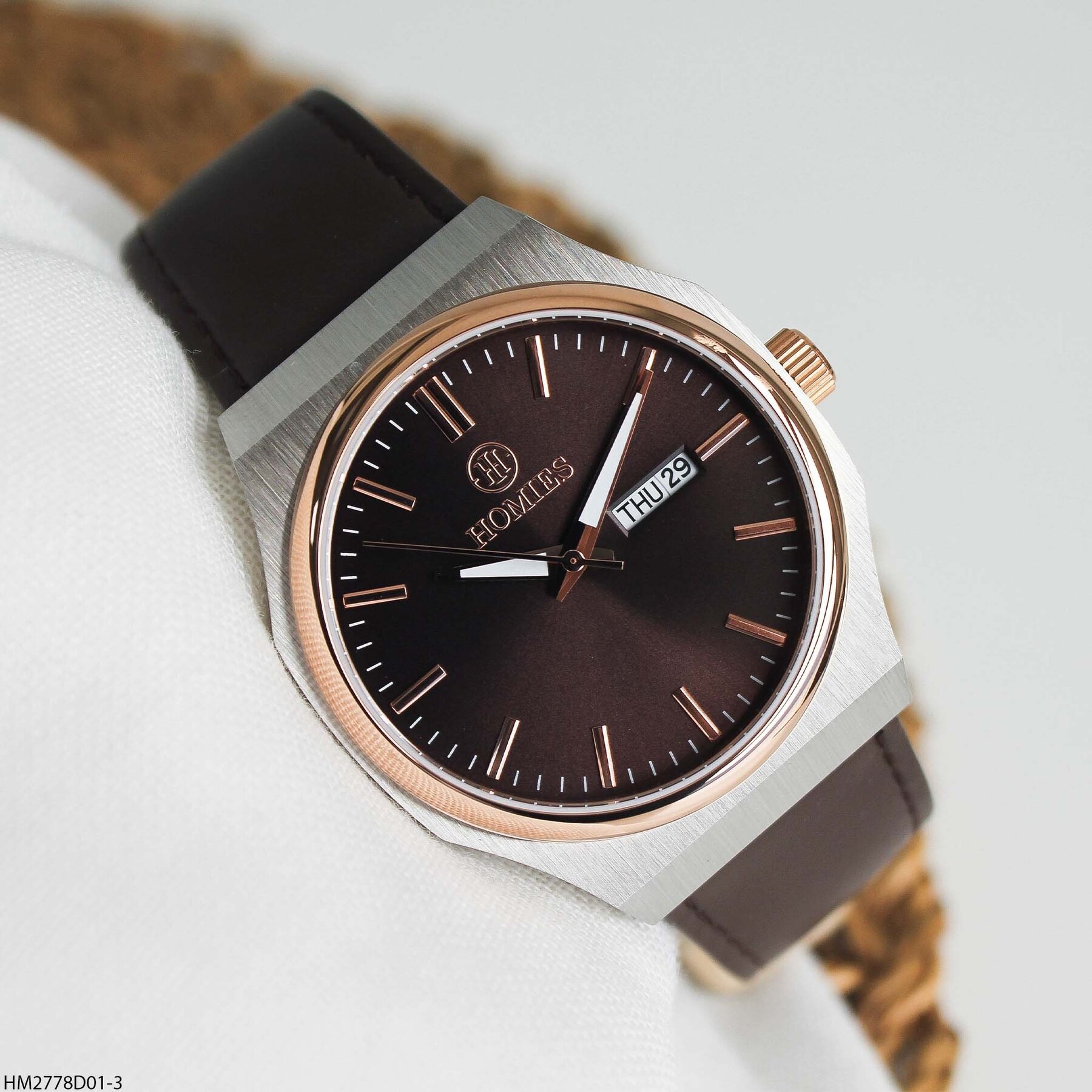 Homies HM27780D01-3 Deri Kordonlu Erkek Kol Saati