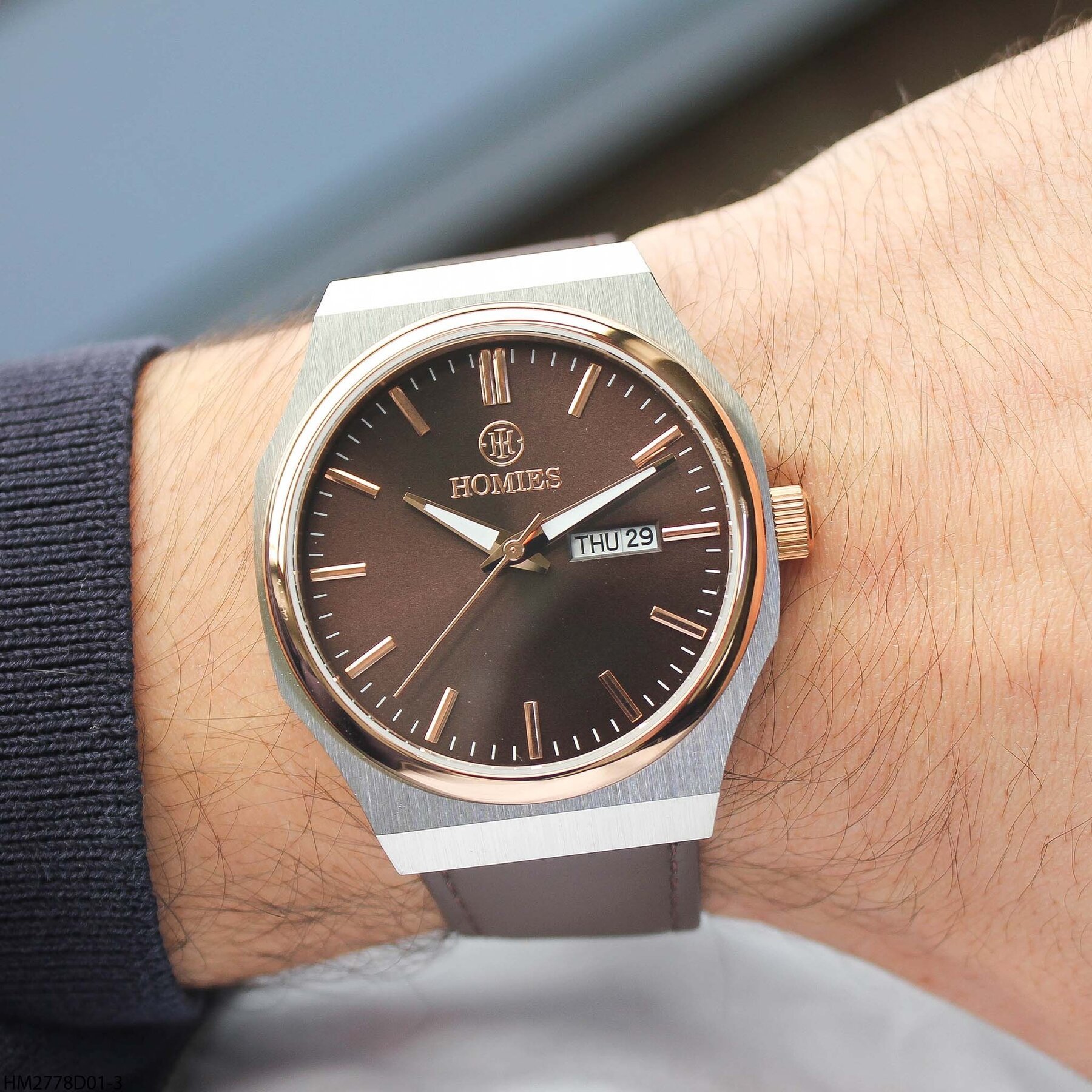 Homies HM27780D01-3 Deri Kordonlu Erkek Kol Saati