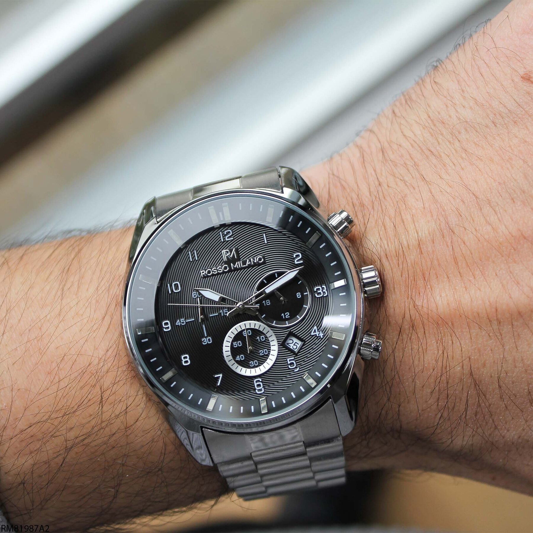 Rosso Milano RM81987A2 Çelik Kordonlu Erkek Kol Saati