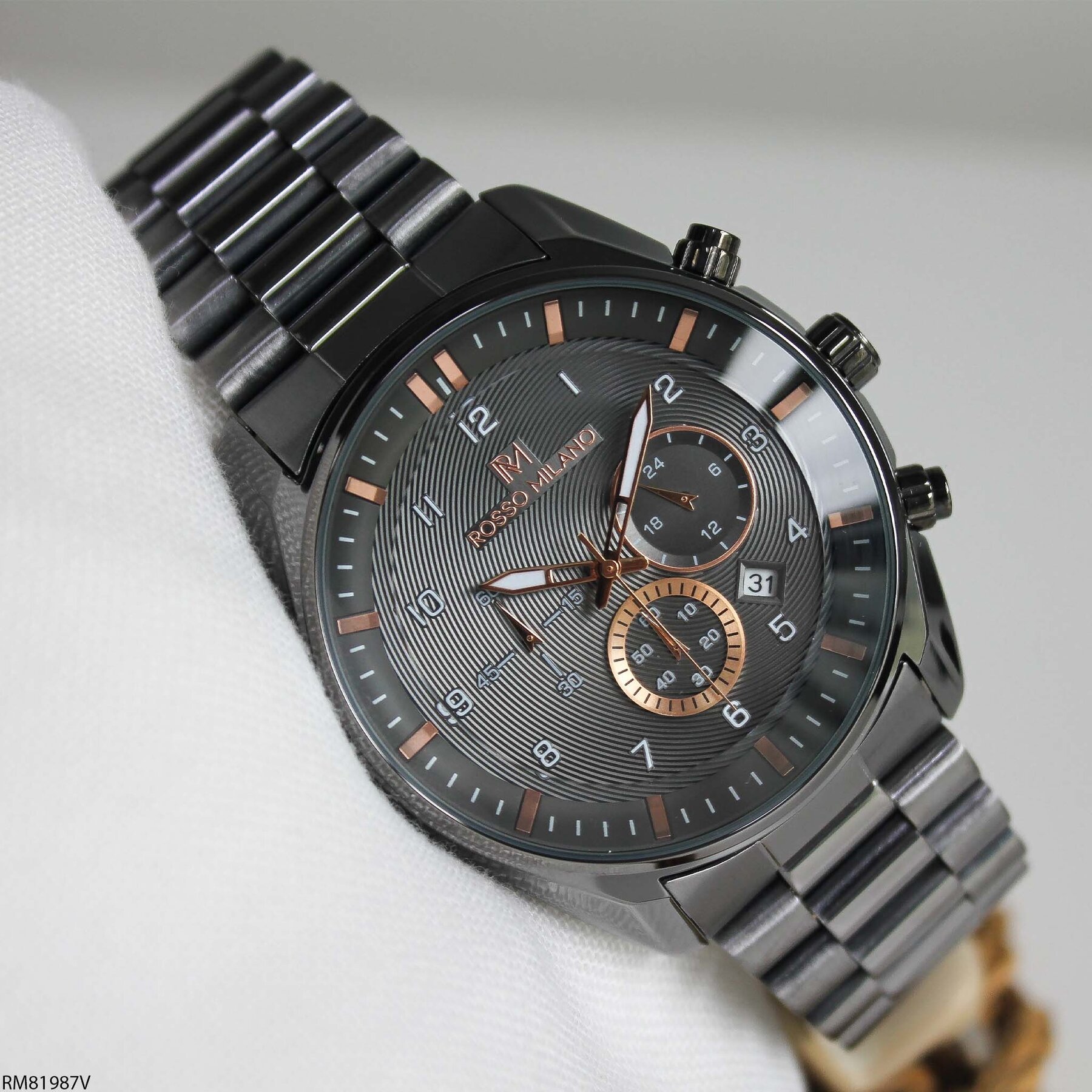 Rosso Milano RM81987V Çelik Kordonlu Erkek Kol Saati