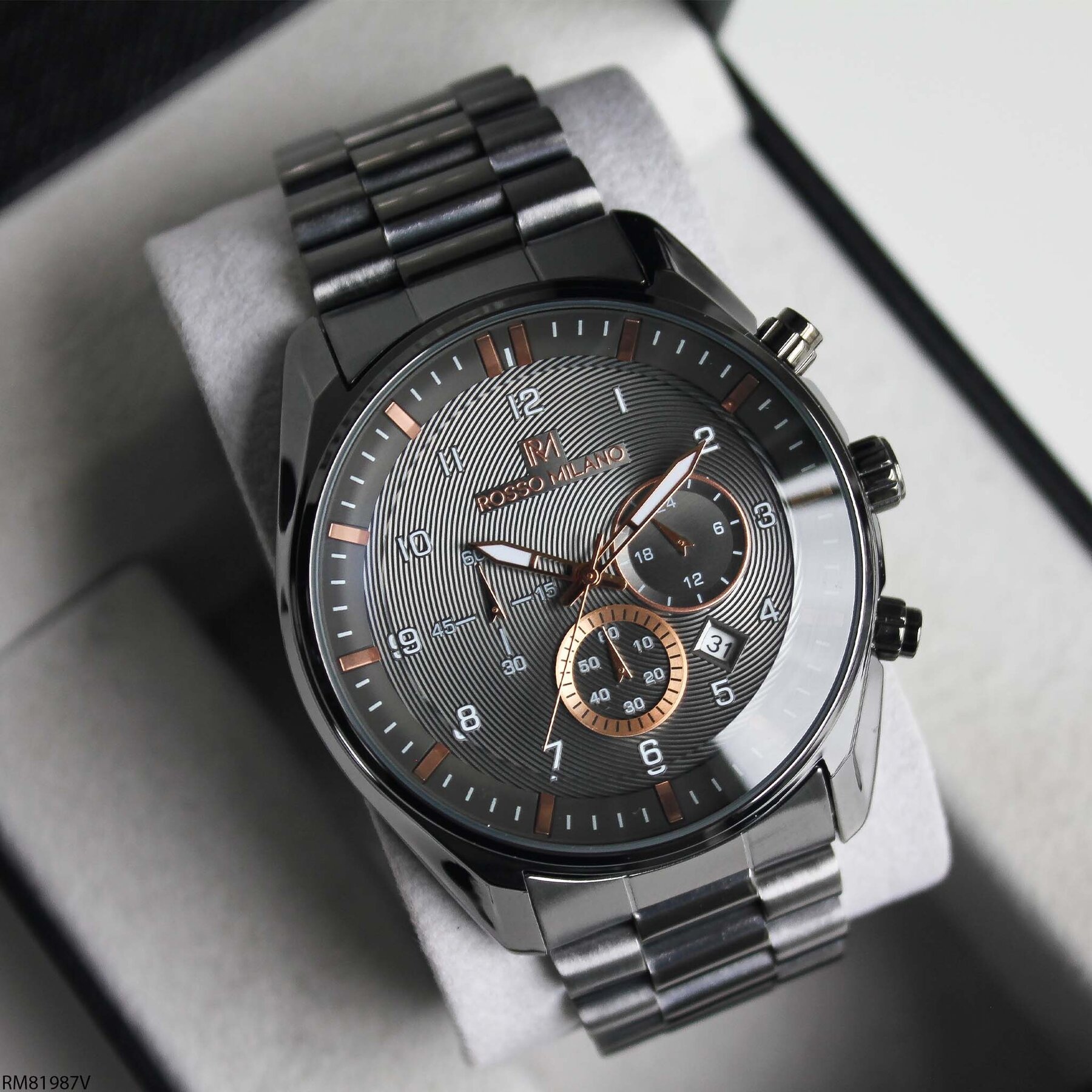 Rosso Milano RM81987V Çelik Kordonlu Erkek Kol Saati