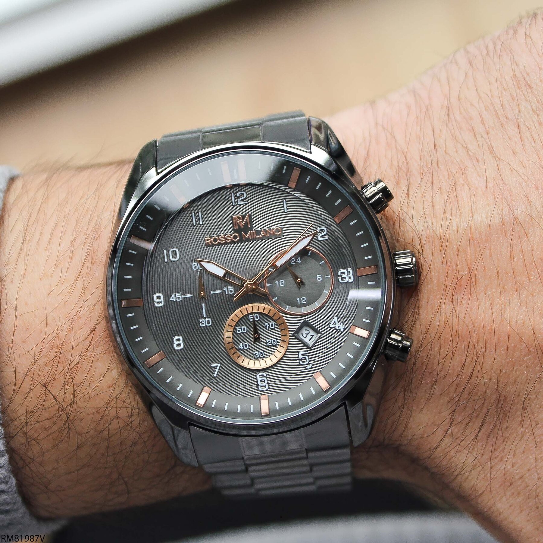 Rosso Milano RM81987V Çelik Kordonlu Erkek Kol Saati